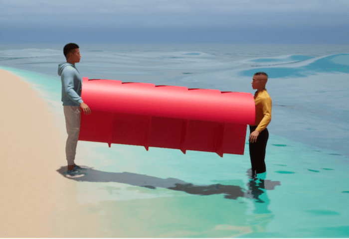 Simulation of workers manually installing SPT System Fig 4 Simulation of workers manually installing SPT System. Fig 4