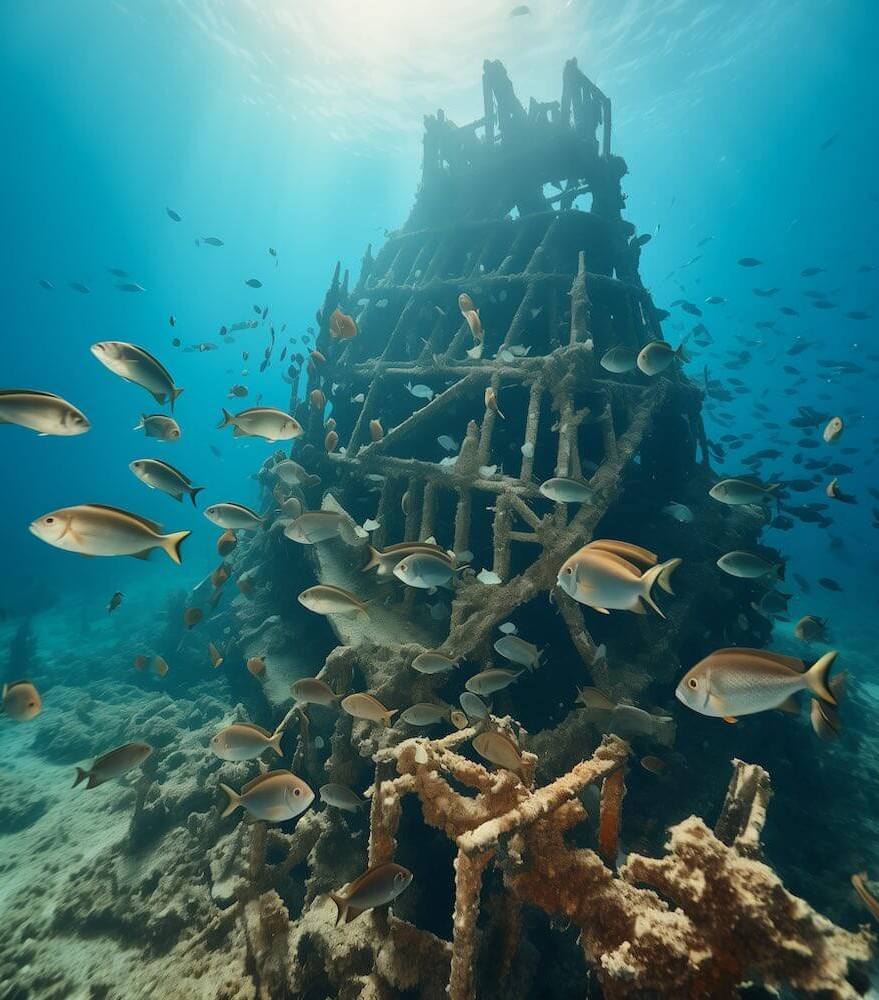 vugamediagroup_artificial_reef_on_ocean_bottom_with_oysters reef on ocean bottom with oysters